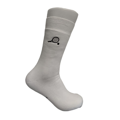 Sport-Socken mit Tennisschläger + Ball und Wunschtext