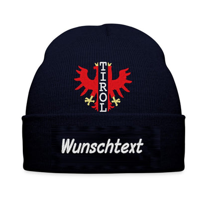 Beanie bestickt mit Tiroler Adler und Wunschtext