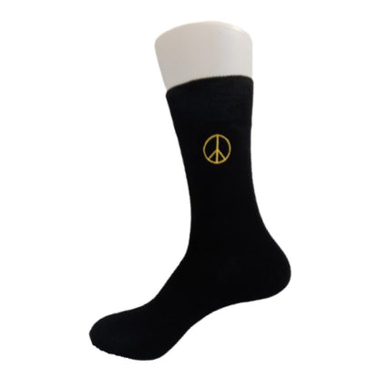 Personalisierte SOCKEN mit Peace-Symbol und Wunschtext bestickt