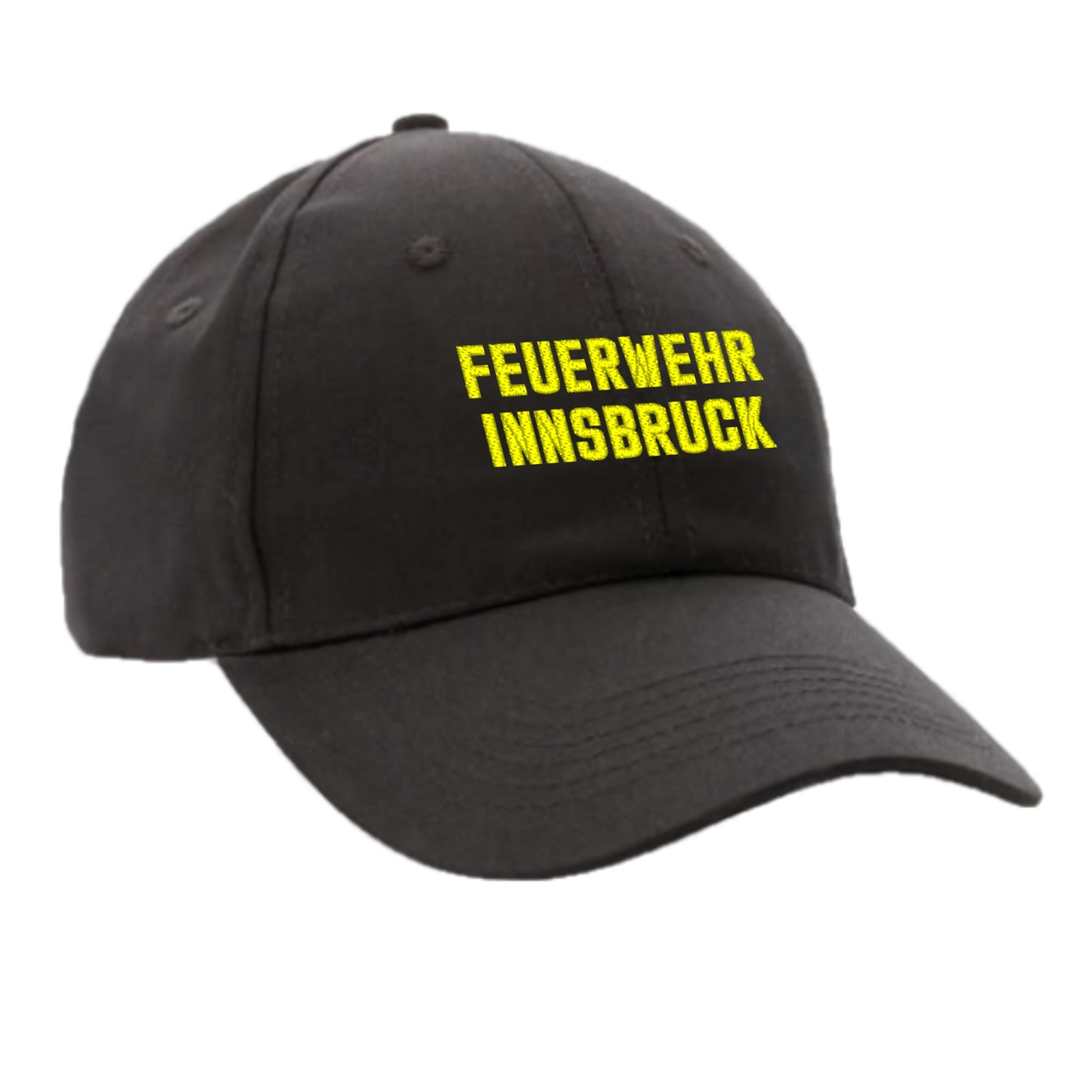 Feuerwehr-Cap Baseballmütze mit Feuerwehr-Schriftzug Ortsname und Wunschtext bestickt