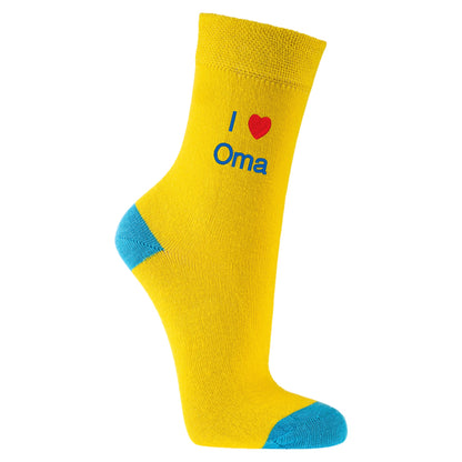 Personalisierte SOCKEN mit I LOVE YOU und Wunschtext bestickt