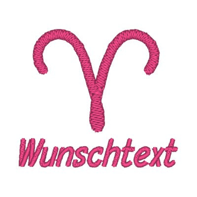 Personalisierte SOCKEN mit Sternzeichen Widder-Sign und Wunschtext bestickt