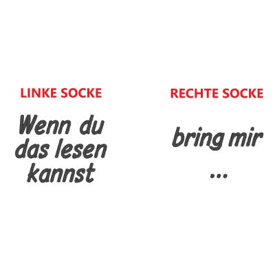 Personalisierte SOCKEN mit IF YOU CAN READ THIS ... WENN DU DAS LESEN KANNST ... bestickt