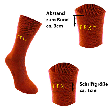 Business-Socken mit Namen bestickt